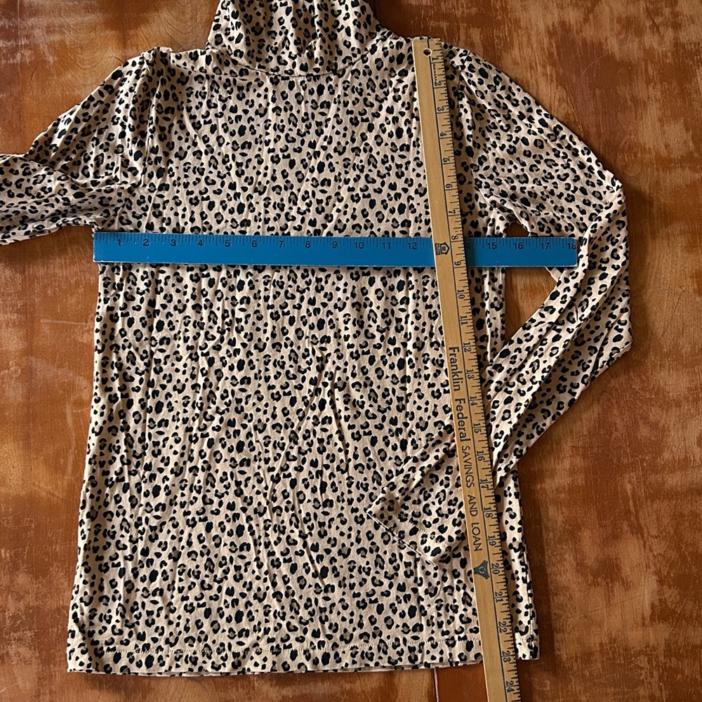 J. Crew Leopard Tissue Turtleneck XS - Picture 7 of 8